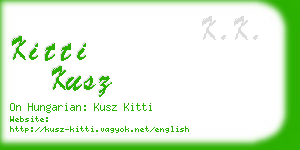 kitti kusz business card